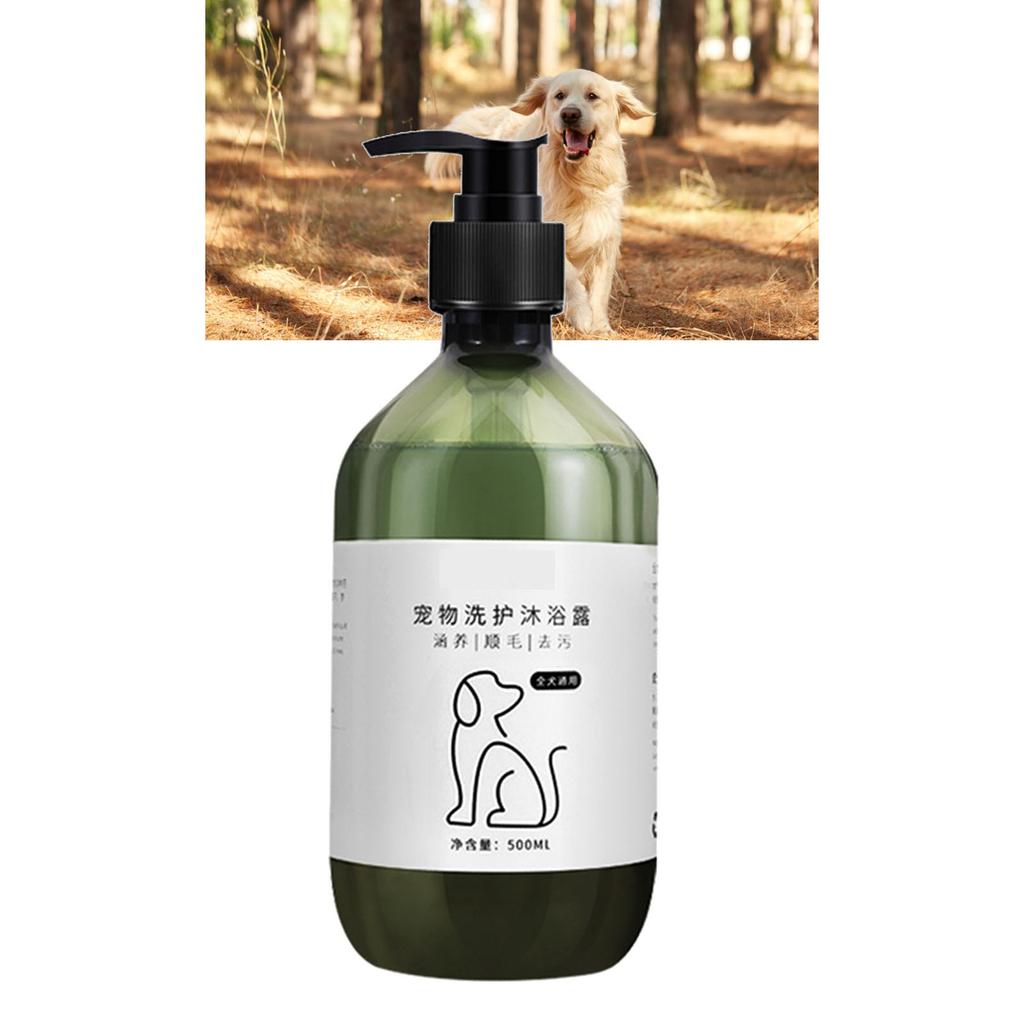 Dog Grooming Shampoo Deodorizing Hair Cleaning Pet Shower Shampoo Refreshing Gentle Moisturizing Versatile 500ml for Dogs