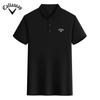 Summer 2025 New Embroidered Business Casual Solid Color Polo Shirt Couple Polo Shirt