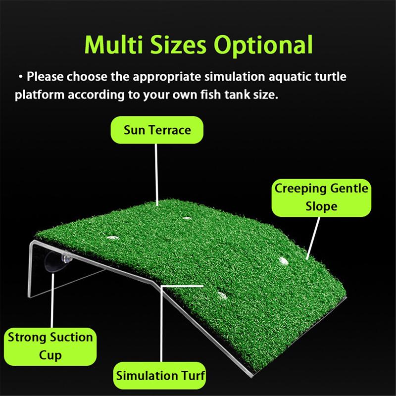 (С/М/Л) Платформа для купания черепах. Пандус для черепахи. Лестница для рептилий. Танк. Лестница для отдыха. Терраса. Имитация газона. Платформа.