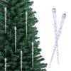 12 Pcs Clear Crystal-like Icicles Pendant Realistic Icicle Hanging Ornament Simulated Spiral Ice