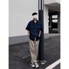 Japanese Retro Fashion Brand Summer Loose Denim Short Sleeved Shirt Artistic Youth Workwear Shirt Men'S And Women'S Layered Jacket