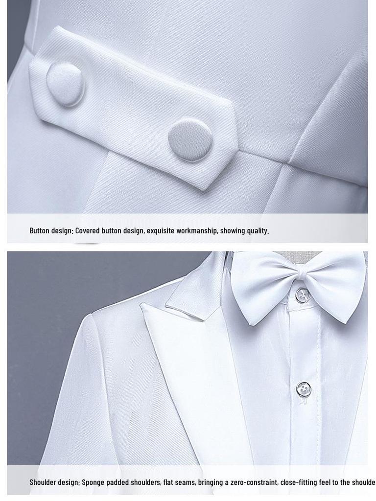 Children's Korean Style Tuxedo Blazer Set for Boys - Perfect for Violin, Piano Competitions, Performances, and Events