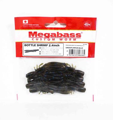 Megabass Мягкая приманка Креветка 2,4 дюйма Зеленая тыква Синяя (6365)
