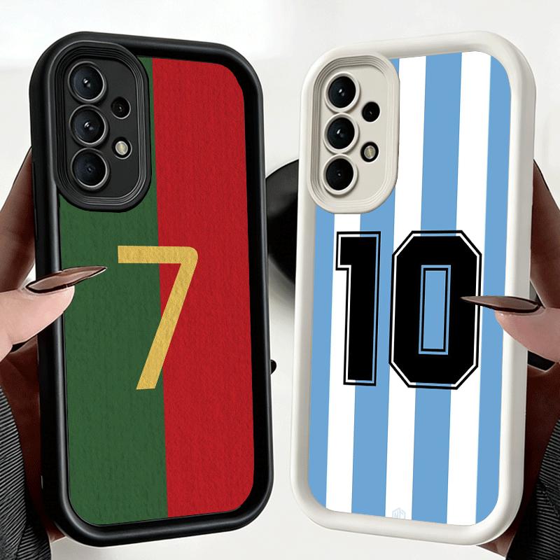 Чехол для телефона Samsung Galaxy A17 A16 A15 A14 A13 Футбольный Номер 7 10 19 A56 A36 A26 A55 A35 A25 A54 A34 A24 A53 A33 A23 A07 A0