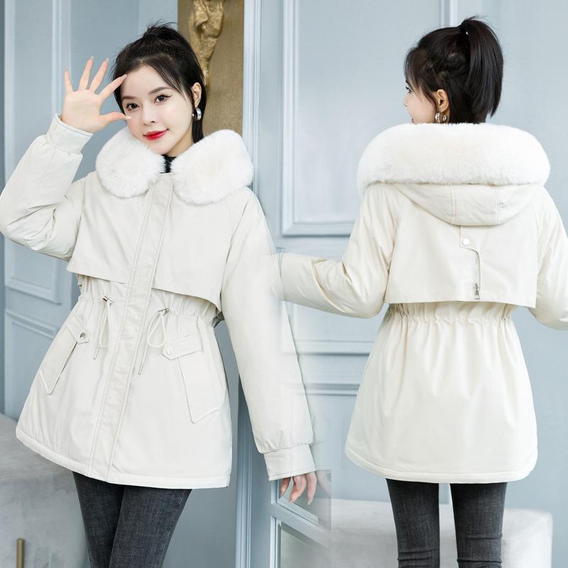 Send To Overcome The Long Waist Cotton Jacket Plus Velvet Cotton-padded Jacket Down Cotton Jacket Femal