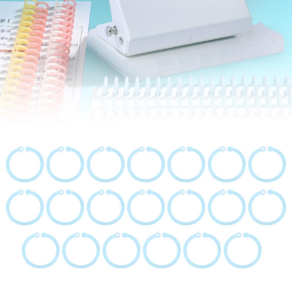 20 шт. Пластиковые кольца прозрачные гибкие свободные листы кольца для книг для школы домашнего офиса карты D