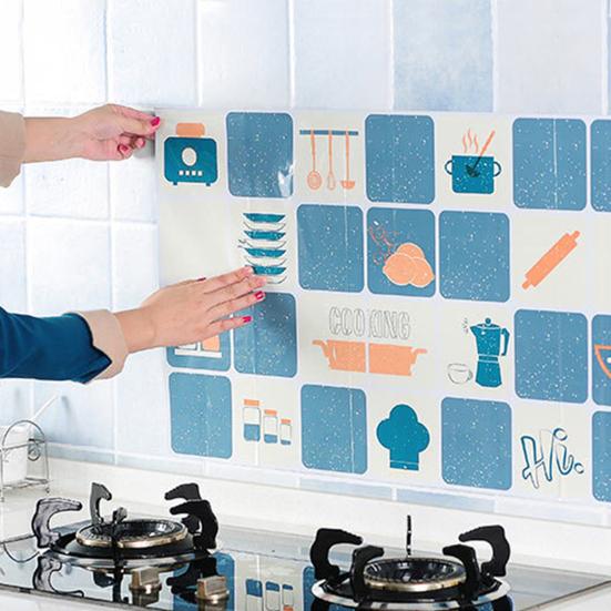 Высокотемпературный и маслостойкий кухонный мультяшный стикер на стену водонепроницаемый