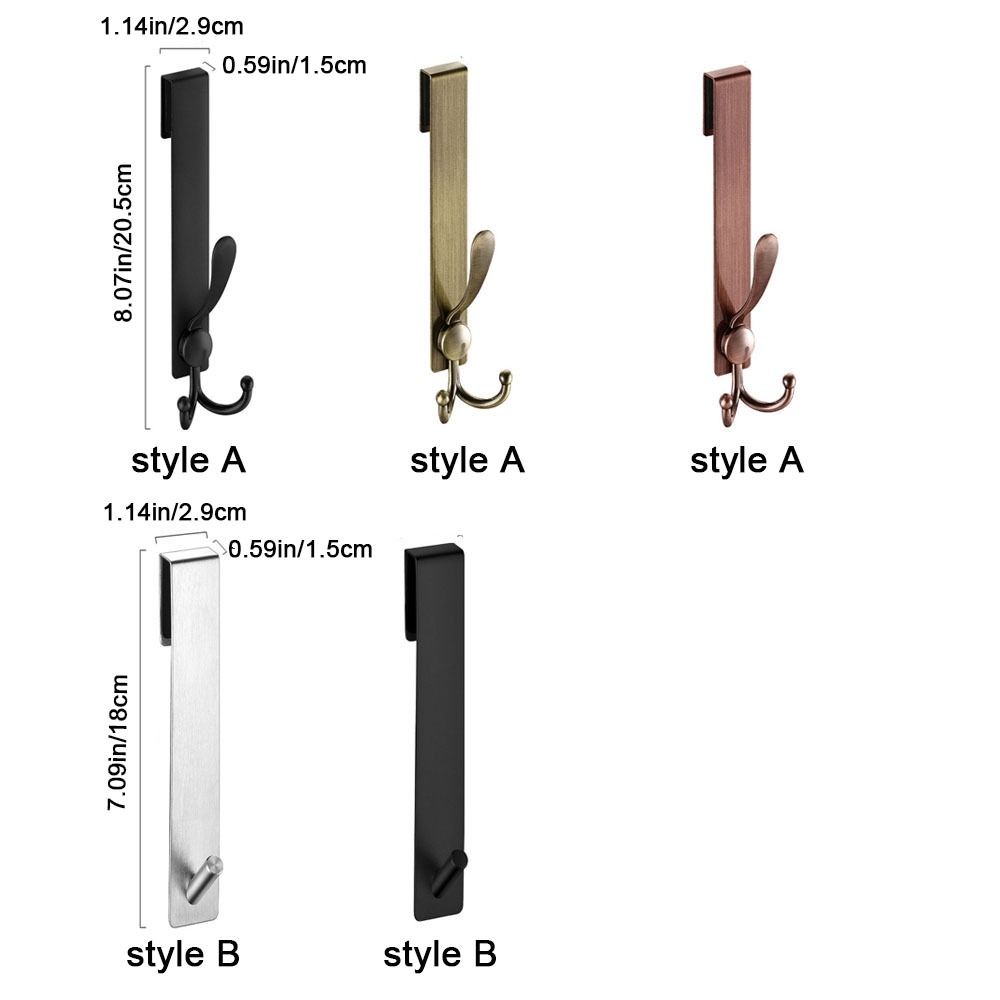 Anti-Slip Shower Door Back Hook Hole Free Bathrobe Hanger Over Glass Door Towel Rack  Kitchen