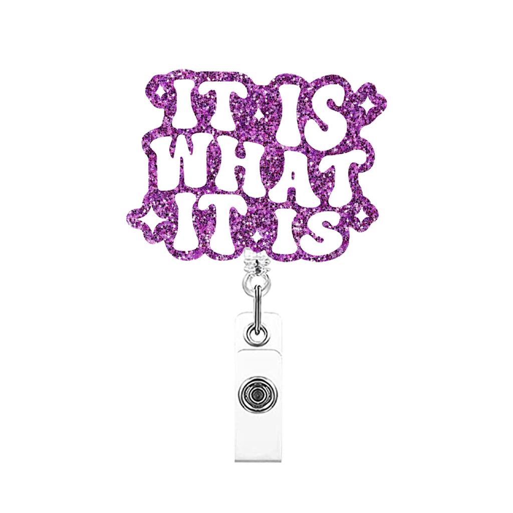 Medical Heart Lung Brain Acrylic Glitter Retractable Badge Reel Rotating Crocodile Clip ID Badge Holder for Doctor Nurse