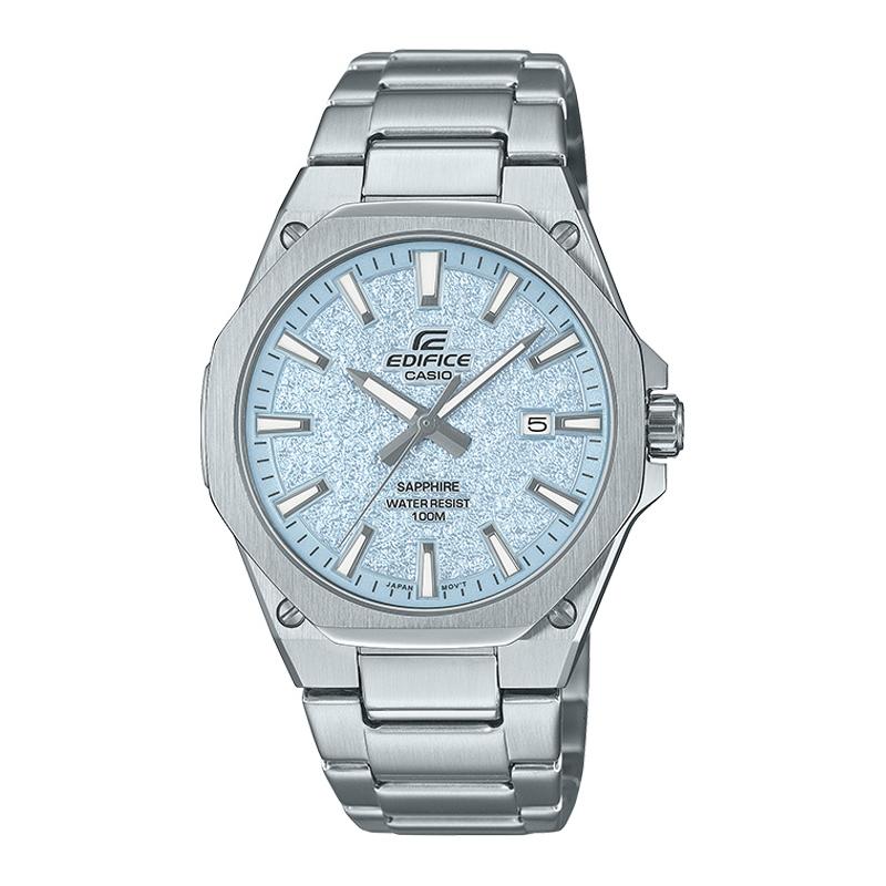 Casio EDIFICE Серия EFR-S108 простой модный водонепроницаемый классический ультратонкий стальной ремешок с 3D текстурой циферблата Мужские кварцевые часы EFR-S108DE-2AVUPRcasio-*1