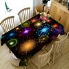 Fashion Colorful Lines Tablecloth Christmas Fireworks Pattern Thicken Rectangular And Round Table Cloth For Wedding