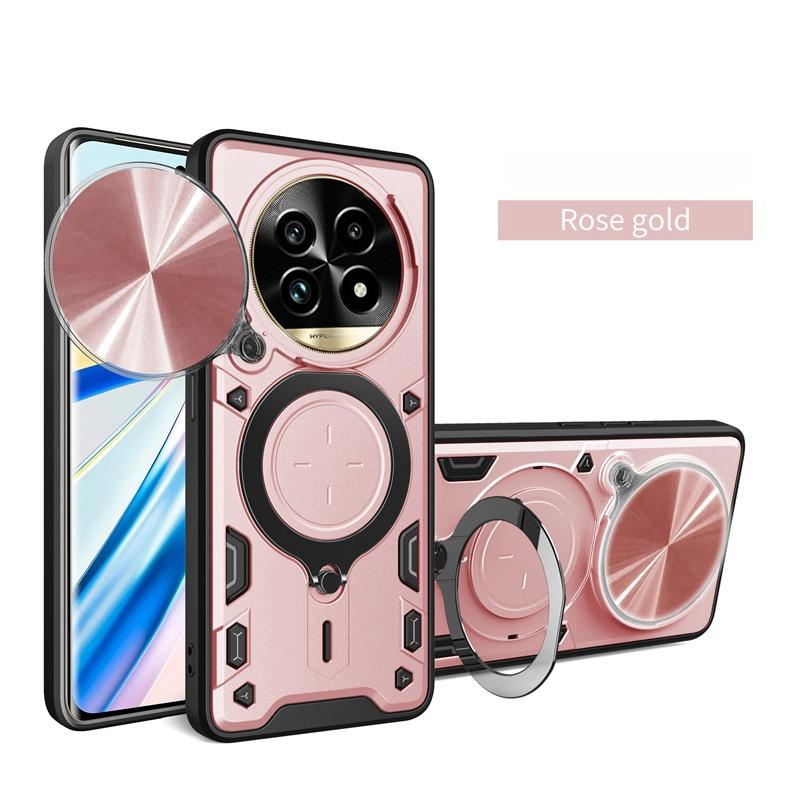 Ударопрочный бронированный чехол для Realme 13 Pro Plus с защитой камеры-слайдером Funda Realmi 12 Pro + Plus Realme12 5G с держателем-кольцом