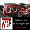 For Ford Mustang GT 2015-2021 Accessories Carbon Fiber Interior Car Dashboard Panel Cover Trim Sticker Decal Decoration Frame