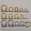 Outdoor Shackle Fob Screw Joint Connector Key Ring D Bow Staples Solid Carabiner Keychain Hook