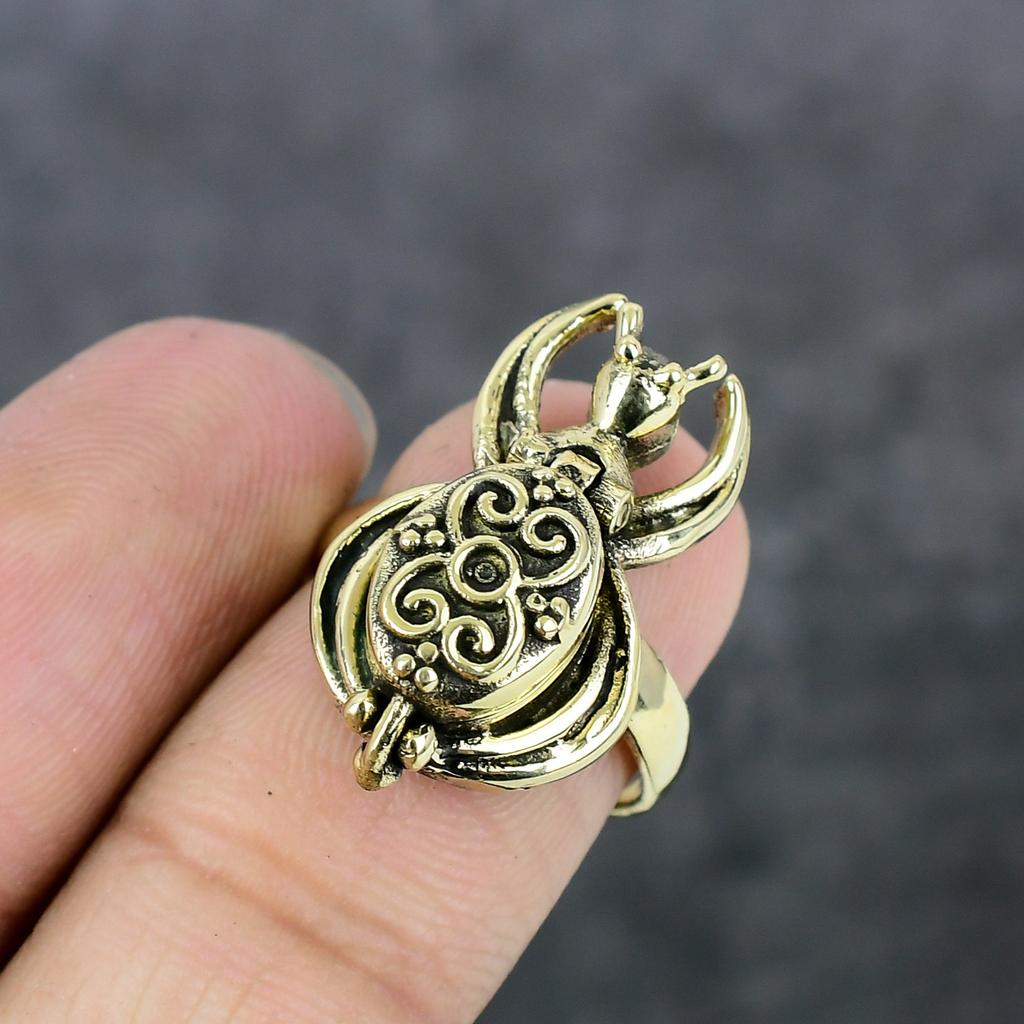 Ювелирное кольцо из латуни ручной работы Beatal Look, размер 6,5, A9J58