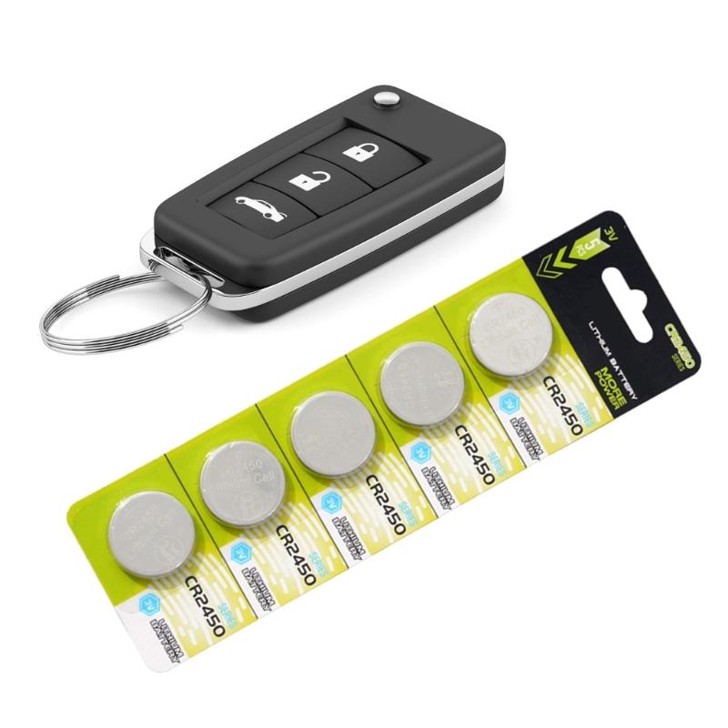 Pack Of 5pc/10pc CR2450 Lithium Button Cells 3V CR2450 Battery Long Last Power Batteries For Remote Controls And Toy