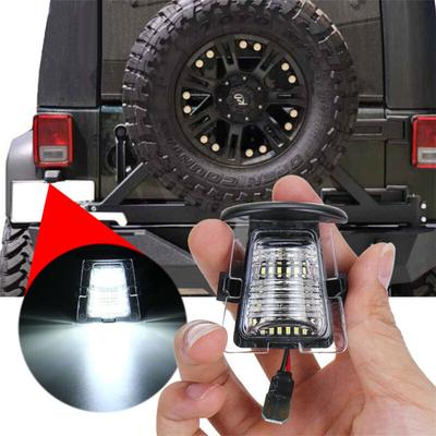 Для 07-18 Jeep Wrangler JK Задний фонарь подсветки номерного знака Бамперный фонарь Прозрачная линза Белый