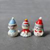 2pc Santa Claus Snowman Home Christmas Decoration Resin Craft Miniature Figure Tiny Bonsai Microlandscape Fairy Garden Decor