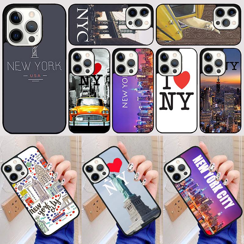 Чехол на заднюю панель телефона Dark Night New York City для iPhone 17 Air 16 15 14 13 11 12 Pro Max Plus Fundas Coque