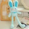 Pull Handle Rabbit Bunny Plush Keychain Pulling Ears Rabbit Plush Doll Keyring  Jewelry Accessories