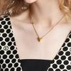 Louis Vuitton Латунное ожерелье с гравировкой логотипа LV для женщин, золотое M00857