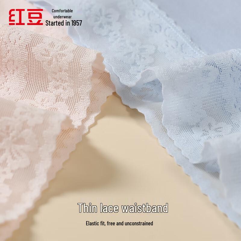 Red Bean Women's 7A Antibacterial Modal Lace Briefs 3-Pack