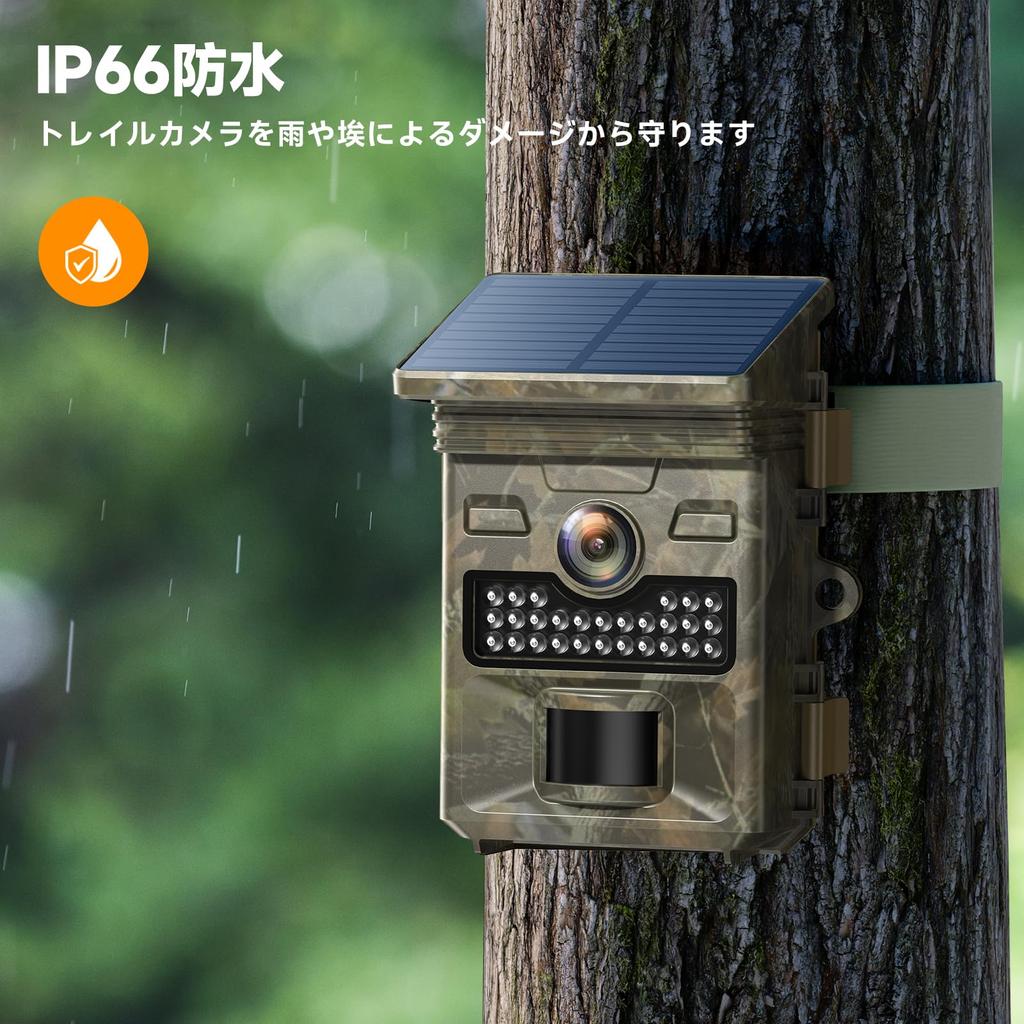 2025 новейшая камера Trail Solar 4K 48MP Security 32GB Micro SD карта второго класса IP66 водонепроницаемая и для наблюдения за дикой природой в помещении инфракрасное ночное видение Motion