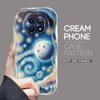 Мультяшный узор кремовая текстура чехол волнистый край мягкий силиконовый чехол для телефона OPPO Reno Realme OnePlus Vivo