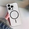 Прозрачные жесткие ПК чехлы для телефона Magsafe для iPhone 16 15 14 13 12 11 Pro Max 16e Plus Магнитная беспроводная зарядка Прозрачная крышка