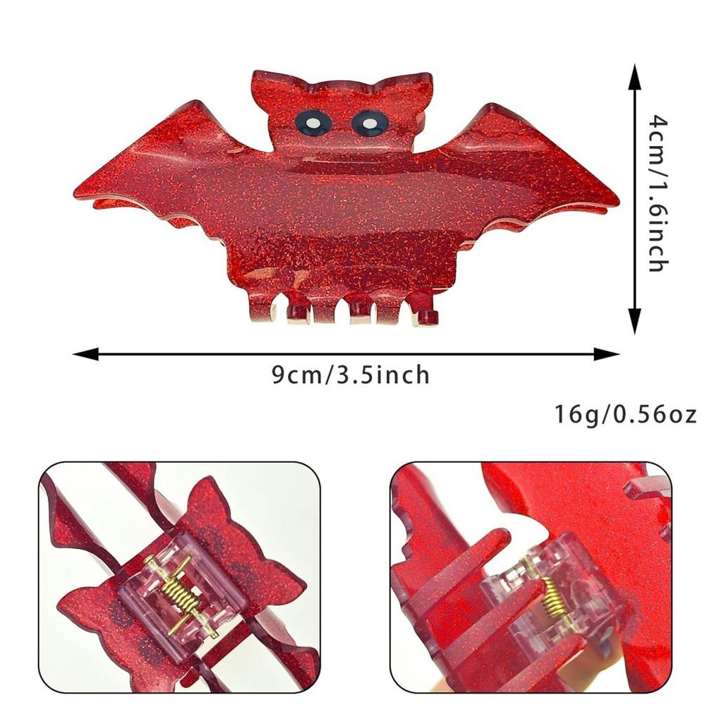Хэллоуин Зажим-краб Летучая мышь Забавная заколка Женская заколка для волос Заколка для волос Украшение для вечеринки Зажим для хвостика Аксессуары для волос