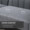 Sleeper Sofa, 2-Seater Fabric Sofa, Sofa with Sleep Function, Linen-Like Polyester, Rubberwood, 173 x 75 x 73 cm, Grey