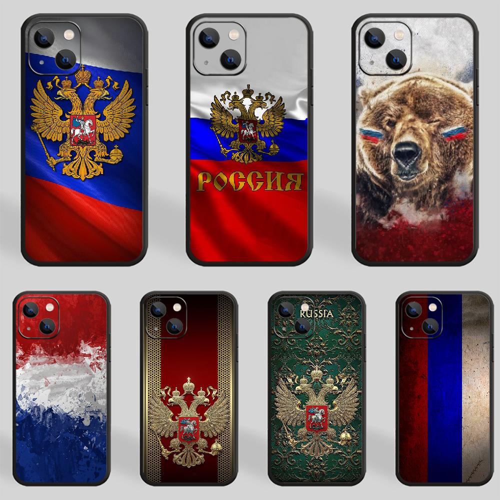 Чехол для телефона с трехцветным флагом России для iPhone Samsung Galaxy Redmi Xiaomi Oppo OnePlus Note SA 7 8 9 10 11 12 13 14 20 21 22 23 53 54 Pro Max Plus Ultra