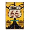 Винтажные металлические жестяные таблички, постеры Route 66, декоративная металлическая табличка, винтажный ретро-декор для гаража, стены бара или клуба.