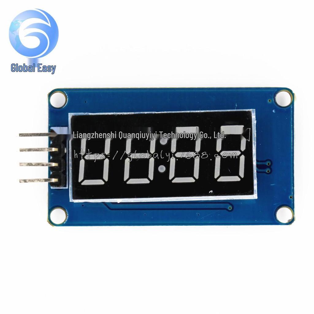 Adjustable LED 4-Digit Display Module with Clock Point, TM1637 Driver