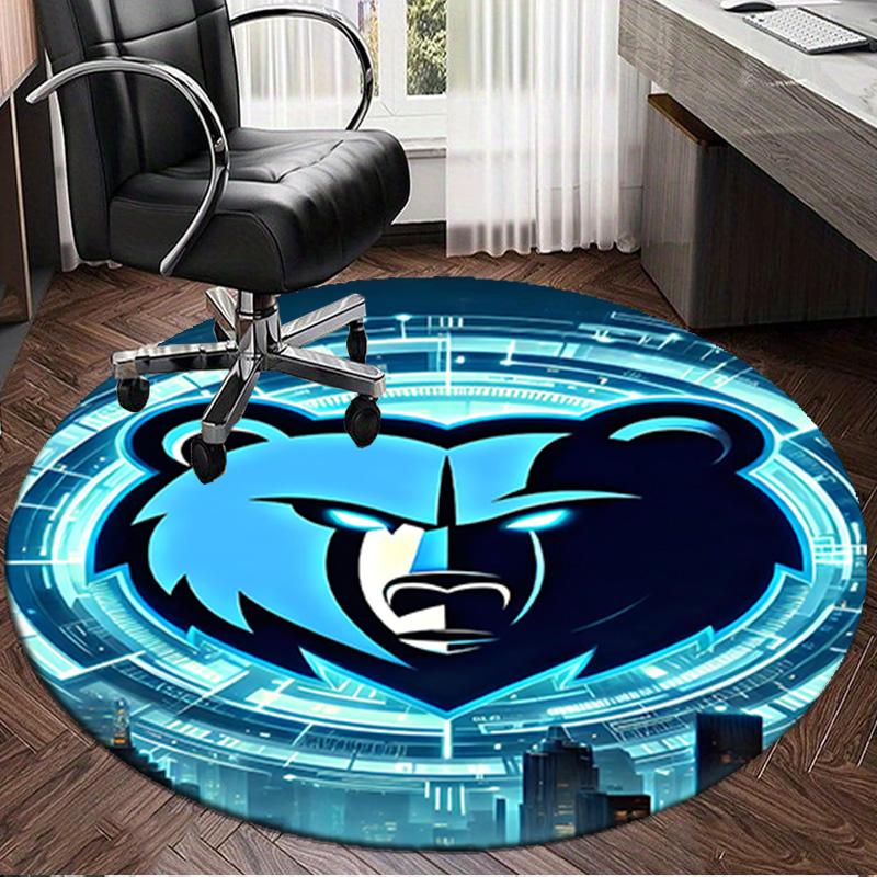 City Grizzlies Bear Logo Round Rug for Livingroom,Bedroom, Palyroom, Chair Rug, Area rug, Circle Carpet, Large Size Fan Christmas gift