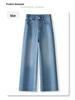 Spring 2025 Women's Light-Colored High-Waisted Cropped Wide-Leg Jeans