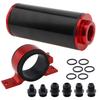 Комплект топливного фильтра из алюминиевого сплава с адаптерами 6AN 8AN 10AN 50MM Универсальный монтажный кронштейн Красный Черный Автомобильный