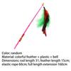 Cat Toys Interactive Funny Multicolor Color Feather Bells Cat Stick for Pet