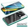 360° Magnetic Flip Double Side Protection Cover For Xiaomi Poco X6 PocoX6 Pro X 6 6X 5G Case Front+Back Glass Metal Frame Fundas