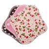Sweet Cotton Cloth Sanitary Napkins, Flannel Liner Set of 3, 100% Cotton Panty Liners, Made In Japan (Strawberry Chocolate)