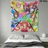 5toubun no hanayome Wall Tapestry Aesthetic Wall Hanging Printed Fabric Blanket Decorative Tapestries for Bedroom Living Room Home Decor