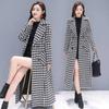 New Plaid Woolen Coat Women's Mid-length Slim Fit Houndstooth Plaid Woolen Coat