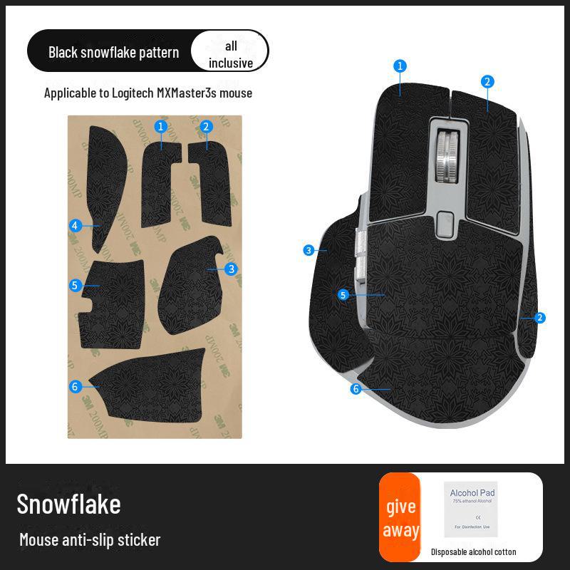Набор наклеек для мыши Logitech MX Master 3S с противоскользящим покрытием и впитыванием пота
