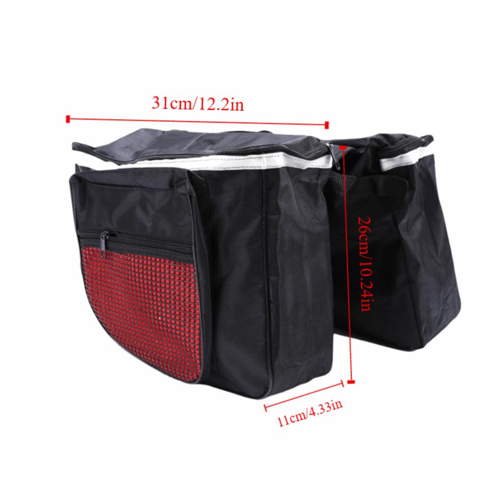 25L Capacity Bicycle Bag 600D Waterproof Fabric Cycling Bag Durable Bike Saddle Bag Camping