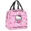 Сумка-ланчбокс Hello Kitty Большой вместимости Мешок для риса Сумка для бенто Сумка-тоут Водонепроницаемый Ланч-бокс Термосумка