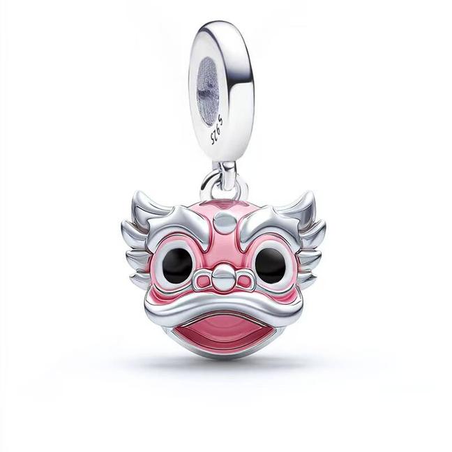 Fashionable 925 Silver Mickey Minnie Stitch Dangle Charms Bracelet Enamel Cartoon DIY Jewelry Gift