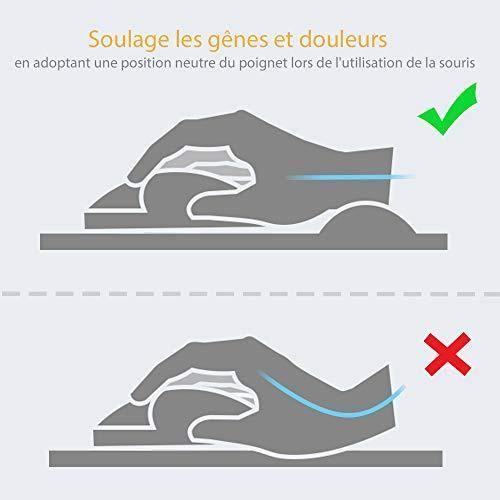 Tapis de souris - fellowes - crystal gel - ergonomique - repose poignet - transparent bleu