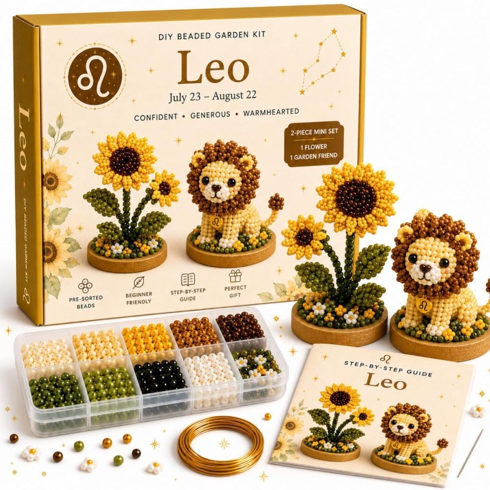 Mini Size DIY Bead Craft Kit Interactive Assembly Beadwork Crafts Kit Beading Craft Set  For Adults