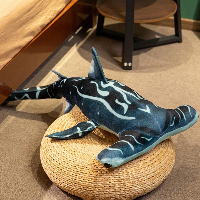 Cartoon Simulation Hammerhead Shark Fish Doll Plush Toy Aquarium Shark Doll Children'S Company Soothing Cloth