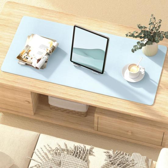 Настольный коврик, мягкий, большой, противоскользящий, устойчивый к царапинам, водонепроницаемый, из искусственной кожи, грязеотталкивающий, гладкий, с отличным трением, коврик для офисной настольной мыши